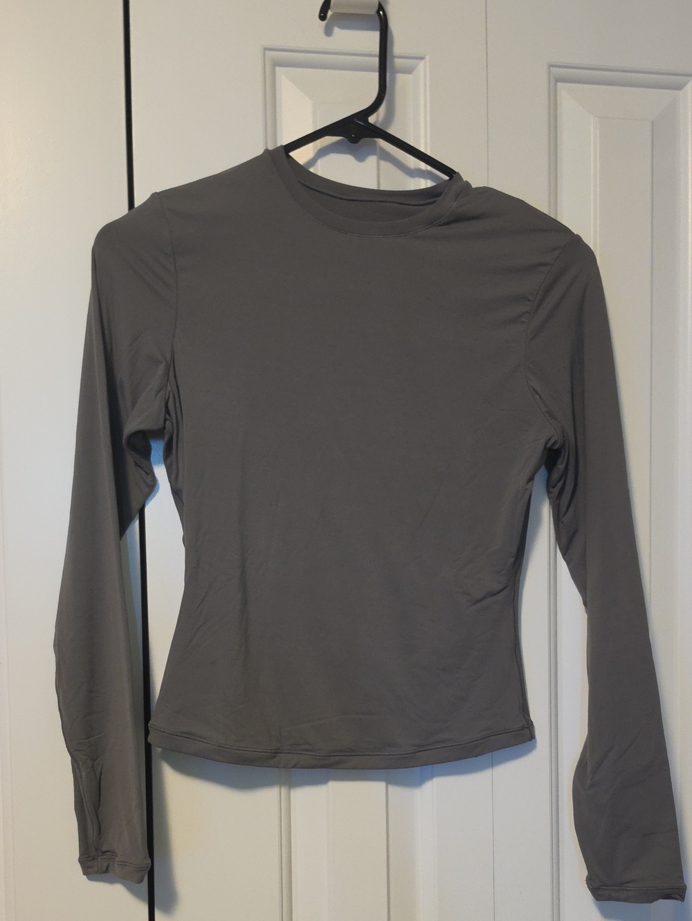 Long Sleeve Mock Neck Top - Gray